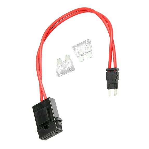 32V Mini Fuse Adapter Tap Fuse Kit with 2pcs 25A Blade Style Fuses for Cars Boats