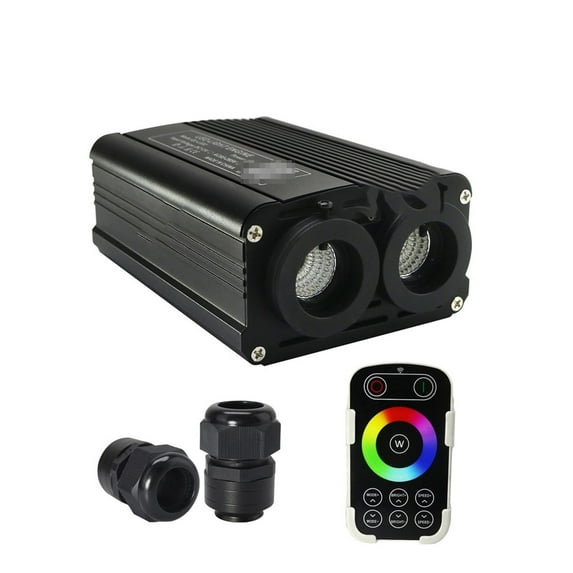 32W Double Heads RGBW Fiber Optic Engine Smartphone APP Control&Touch RF LED Light Driver For All Fiber Optic Cable Lighting ,Safe to Use