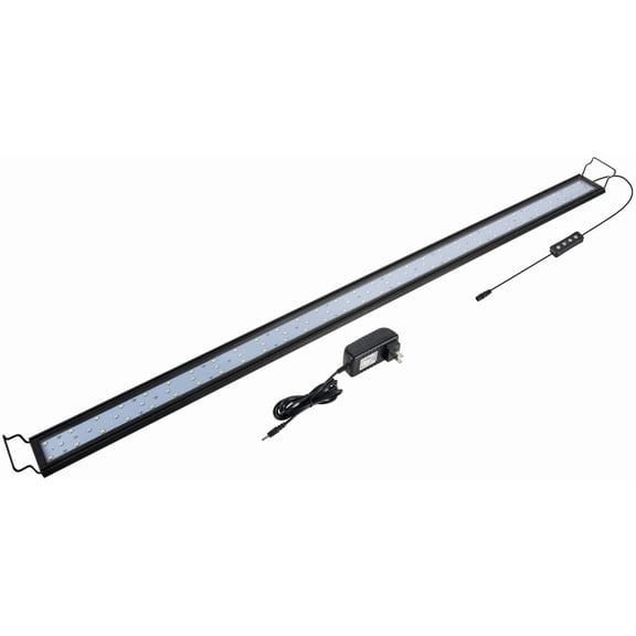 32W Full Spectrum Aquarium Light with Aluminum Alloy Shell and Extendable Brackets for 46-52 Inch Freshwater Tank