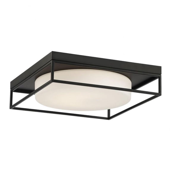 32W Led Large Flush Mount in Minimalist Modern Style 15 inches Wide By 4 inches High-Black Finish Bailey Street Home 79-Bel-4534059