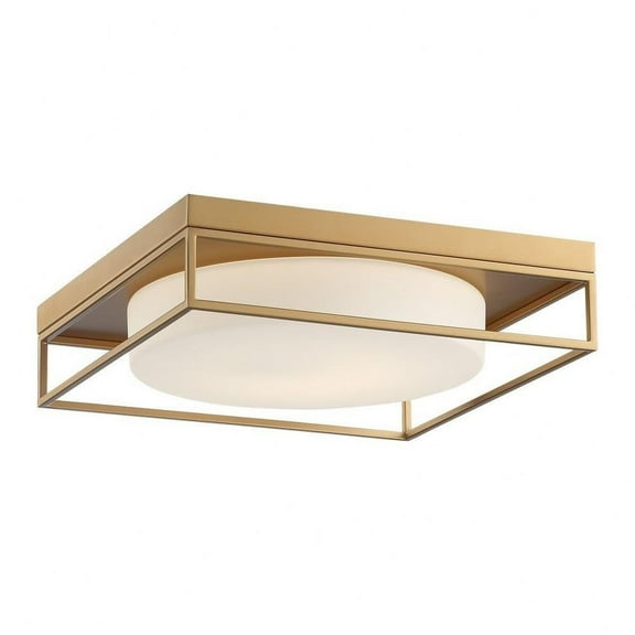 32W Led Large Flush Mount in Minimalist Modern Style 15 inches Wide By 4 inches High-Soft Gold Finish Bailey Street Home 79-Bel-4534057