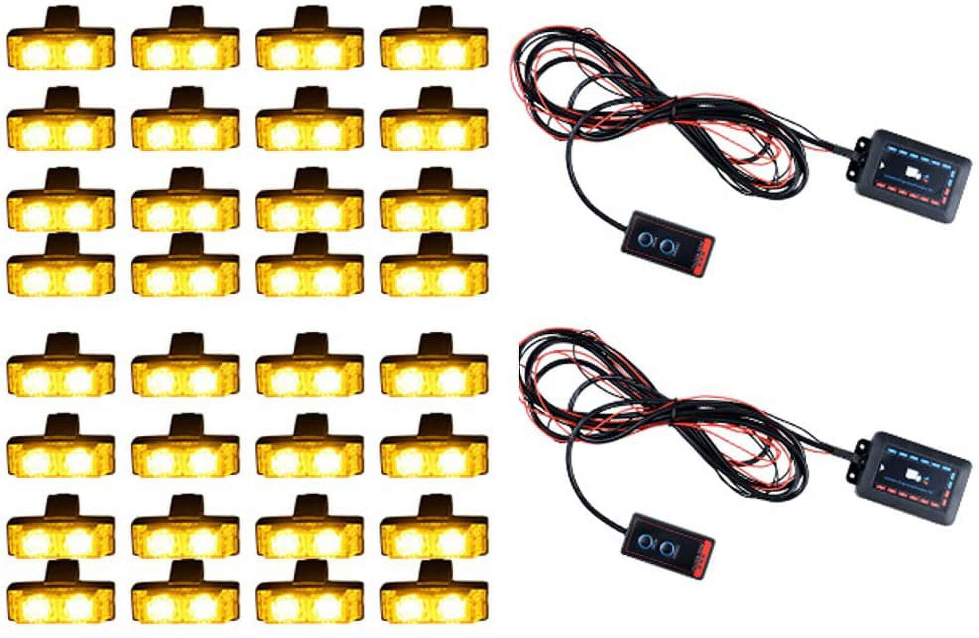 32X 2-LED Strobe Light + 2X Controllers w/ Switch