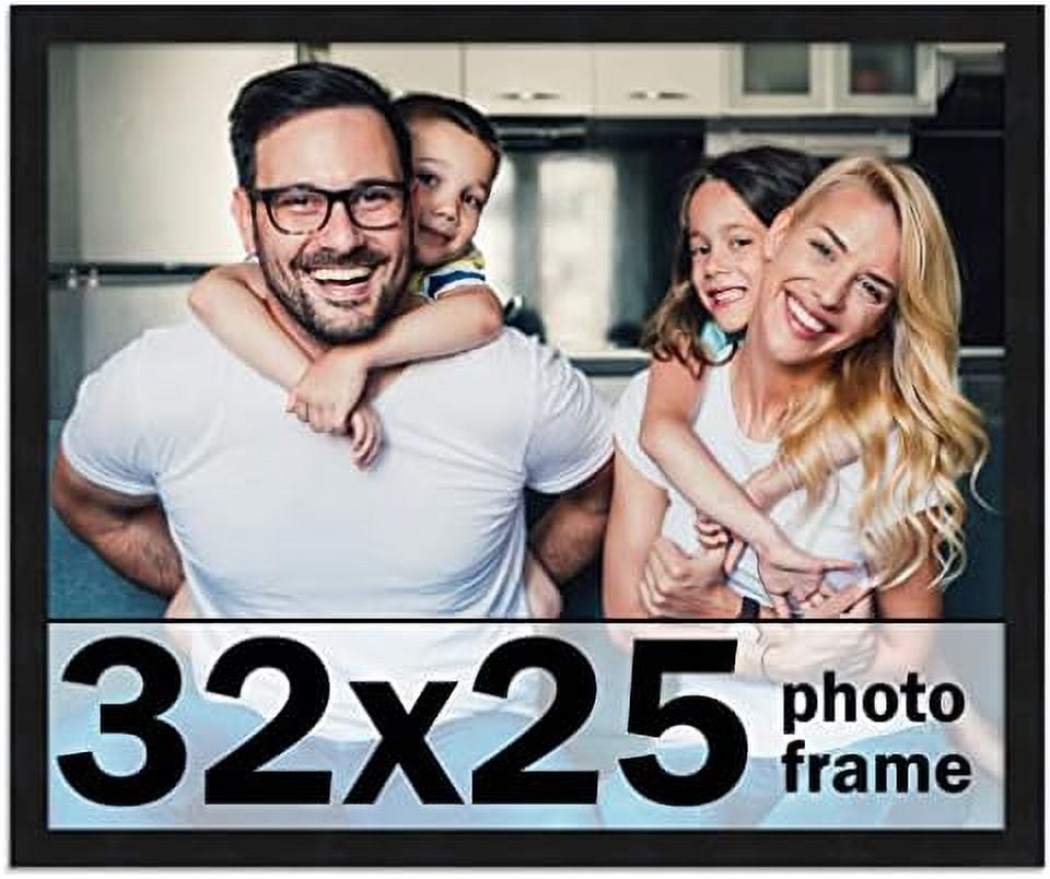 32X25 Frame Black Picture Frame Complete Modern Photo Frame Includes