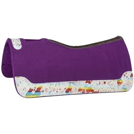 Tough 1 Western Saddle Pad Acid Cowhide Felt 32 x 32 Purple 31-2572