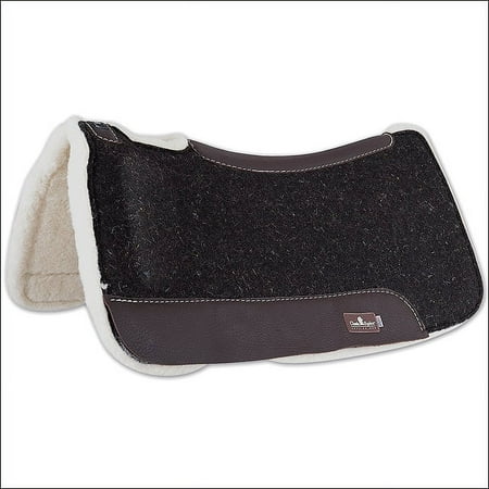 32X34 Classic Equine Biofit Virgin Wool Fleece Horse Saddle Shim Pad Black