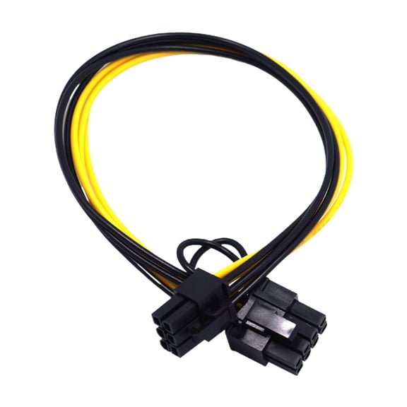 32cm 6 Pin to 8 Pin Adapter Power Cables 6 Pin to (6+2)Pin Male Power Cord Graphics Card for Express Power Adapter C