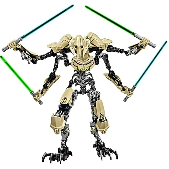32cm KSZ714 Star Toy Anime General Robot Grievous with Lightsaber Hilt Combat Weapon Model Building Blocks Action Figure Gifts