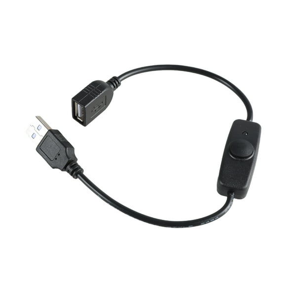 32cm USB Power Extension Cord With Indication Light And Power Switching Button for USB Devices 5V2A Charging