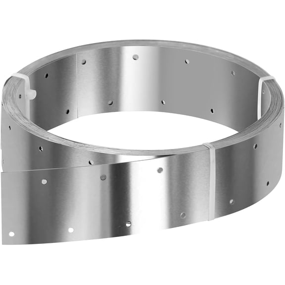 32ft x 2-3/8"(60mm) Width Tension Tie Strapping,27 Gauge Stainless Steel 304 Metal Coil Strapping Perforated Strap Utility Strap