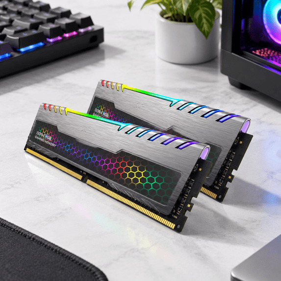 32gb (2x16gb) Xpower Rgb Turbine Gaming Ddr4 3200mhz (pc4 25600) 288-pin Cl16 1.35v Udimm Desktop Memory Module Sp032gxlzu320bdb