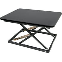 32in Desk Riser for Standing or Sitting, Standing Desk Converter, Height Adjustable Sit Stand Desk Converter, Fully Assembled Monitor Laptop Riser Workstation for Home Office, Black