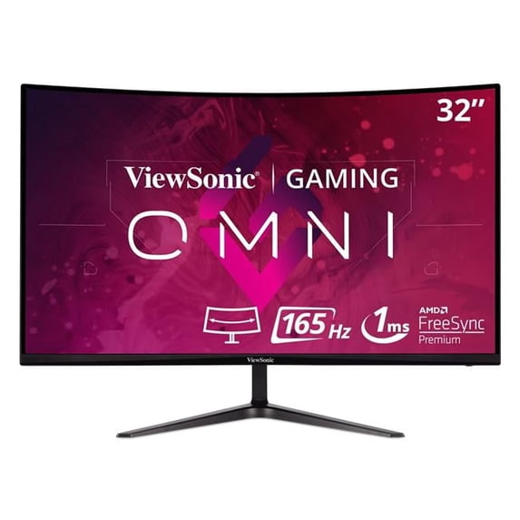 32in. Full HD Curved Screen LED Gaming LCD Monitor - Black