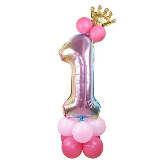32inch 1 2 3 4 5 6 7 8 9 Rose Gold Digit Figure Balloon Foil Balloons Wedding Birthday Baby Shower Party Decor Supplies Air Ball Rose gold Number 1