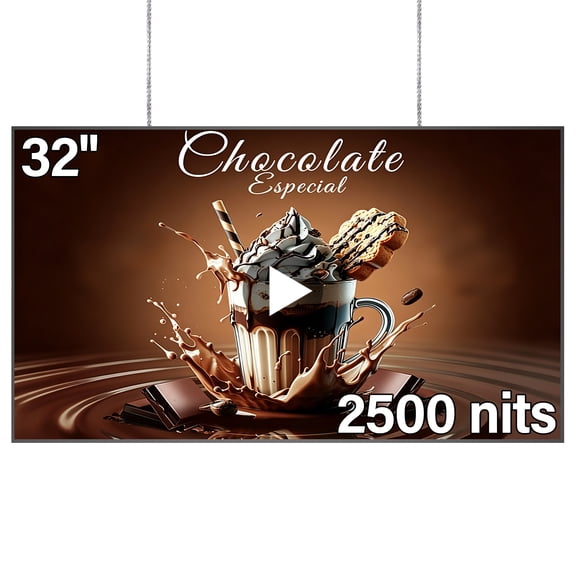 32inch Digital Signage, 2500nits High Brightness Advertising Display, Slim Fit Frameless LCD Monitor, CMS Remote Publishing, 24/7 Operation, Smart Split Screen Play, HDMI/USB/WiFi/Android System