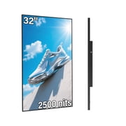 32inch Digital Signage, 2500nits High Brightness Advertising Display, Slim Fit Frameless LCD Monitor, CMS Remote Publishing, 24/7 Operation, Smart Split Screen Play, HDMI/USB/WiFi/Android System