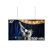 32inch Digital Signage, 2500nits High Brightness Advertising Display, Slim Fit Frameless LCD Monitor, CMS Remote Publishing, 24/7 Operation, Smart Split Screen Play, HDMI/USB/WiFi/Android System