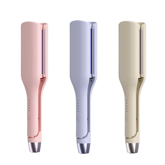 32mm Big Wave Egg Curling Iron - Deep V-Shaped Fluffy Wool Curling Wand for Dormitory Use