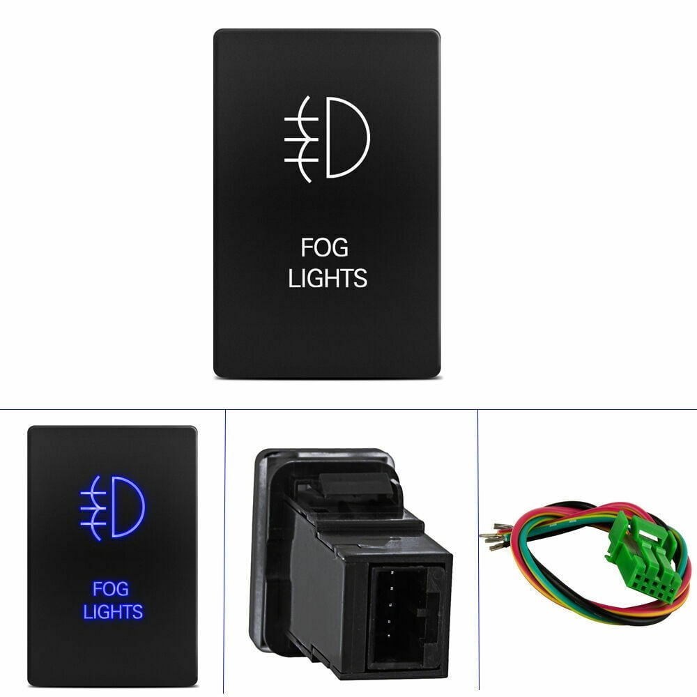 32mm Car Fog Light LED On-Off Button Switch With Wire For Toyota ...