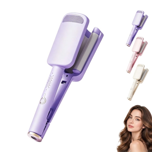 32mm Deep Wavy Hair Curler, U-Shaped Barrel for Big Bouncy Waves