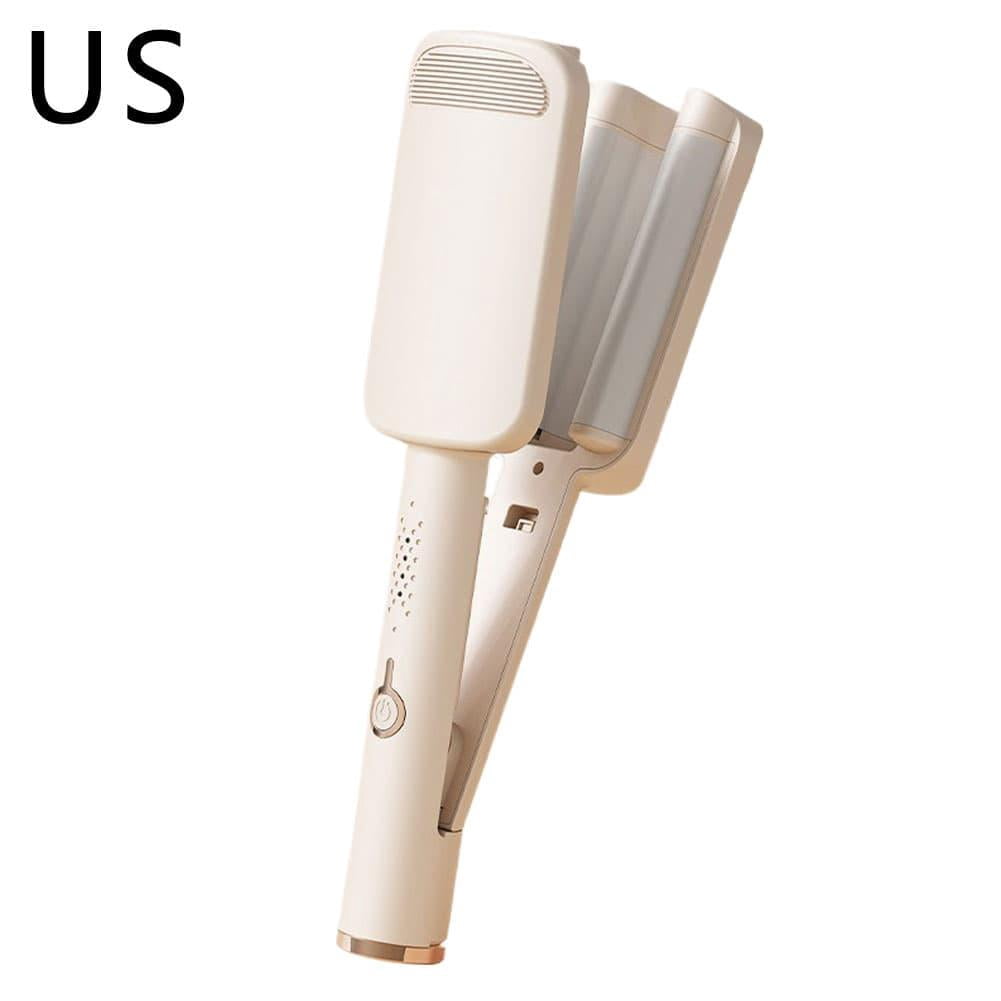 32mm Hair Waver Iron, Triple-Barrel Style Curling Tool for Waves and ...