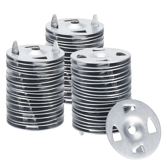 32mm Insulation Washers, 600pcs Metal Insulation Washers Perforated Washers Galvanized Steel for Foam Insulation Board