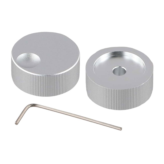 32mm Knob Aluminum For 6mm Potentiometer Black Matte Solid Aluminum Knob Volume Control Knob With Wrench