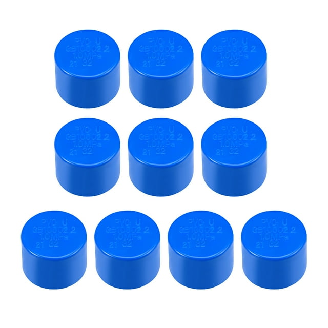 32mm PVC Pipe Cap Fitting, Slip End Caps DWV(Drain Waste Vent) Blue 10 Pcs