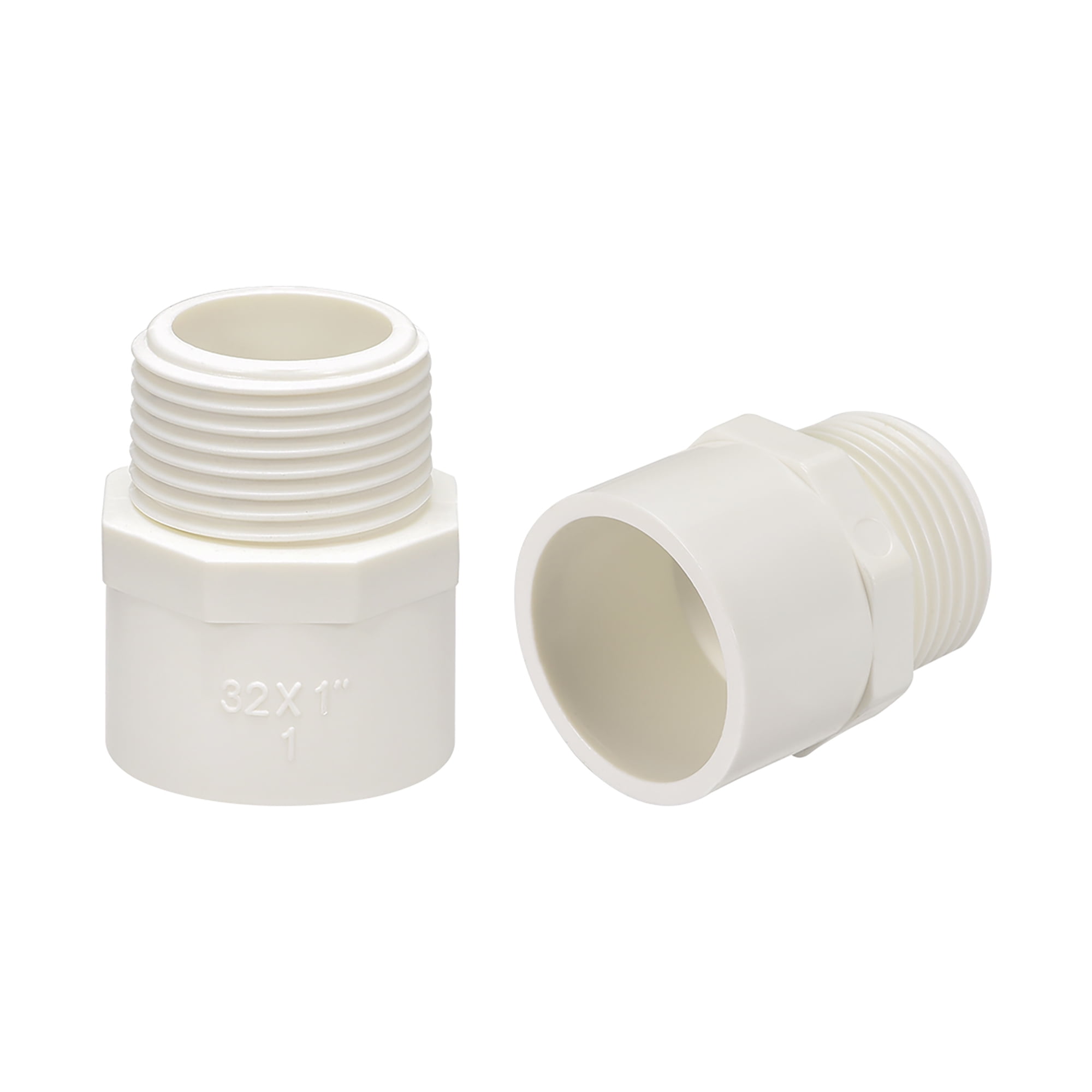 50mm Pipe Fitting Uxcell 50mm Slip X G1-1/2 Male Thread PVC Adapter ...