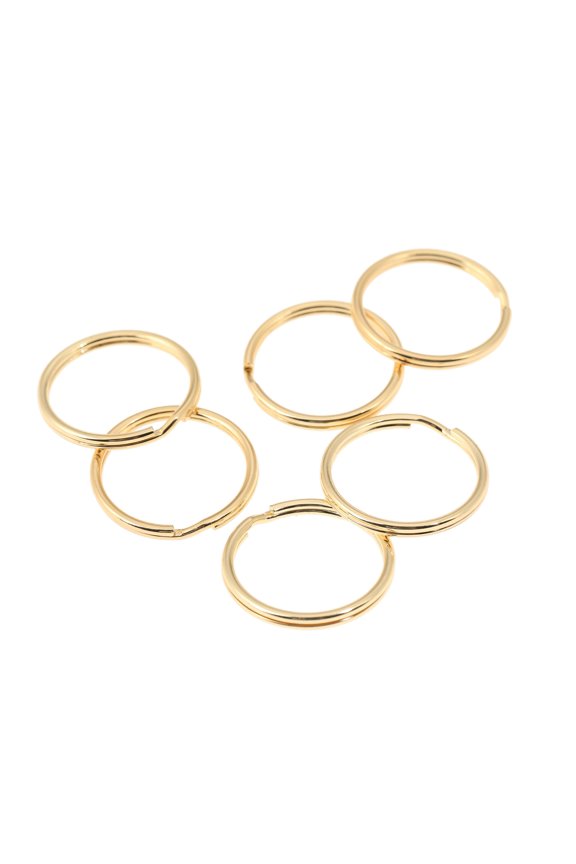 32mm Split Rings by Bead Landing Gold Nickel-Free Metal Connectors for Keychains - Jewelry Making & DIY Crafts - 12 Pack