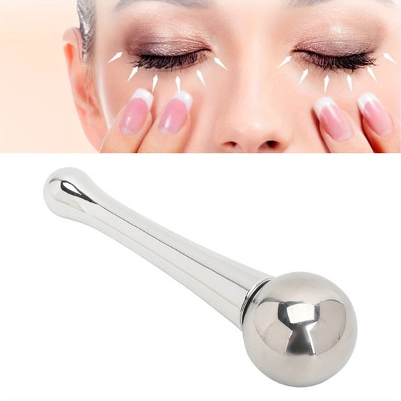 Stainless Steel 32mm Ice Ball Facial Roller for Cooling Skin Tightening and Wrinkle Reduction, Non-Electric, Battery-Free, 1 Piece