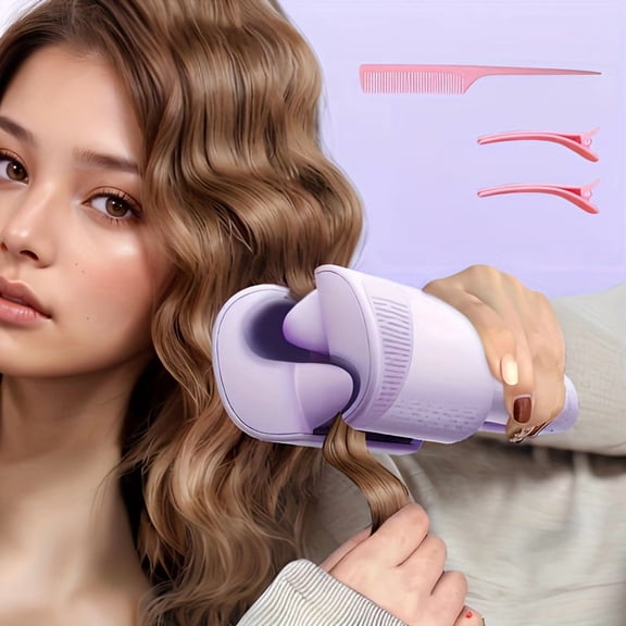 32mm Wave Curling Iron, Deep U-Shaped Curl, 4 Heat Settings, Deep V Curl Style
