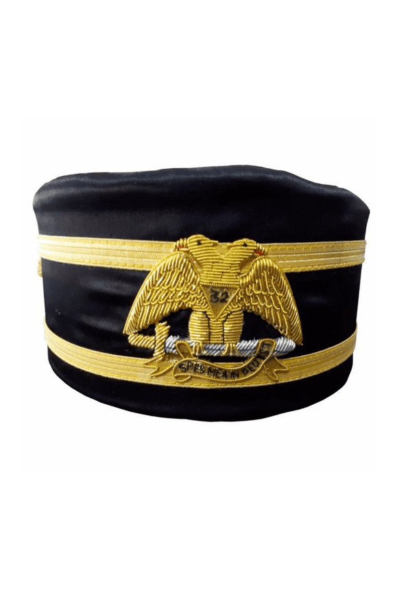 32nd Degree Scottish Rite Crown Cap - Bullion Hand Embroidery