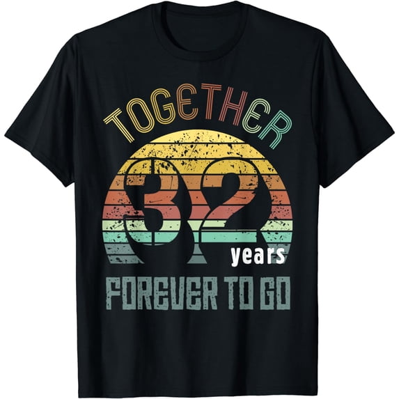 32nd Years Wedding Anniversary Gifts For Couples Matching 32 T-Shirt