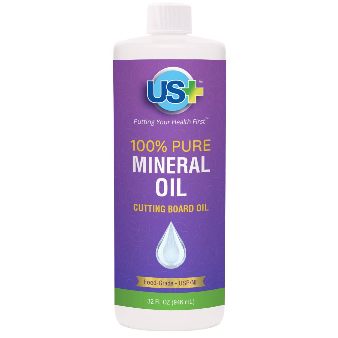 32oz 100 Pure Mineral Oil Cutting Board Oil FoodGrade USP Restores & Protects Cutting