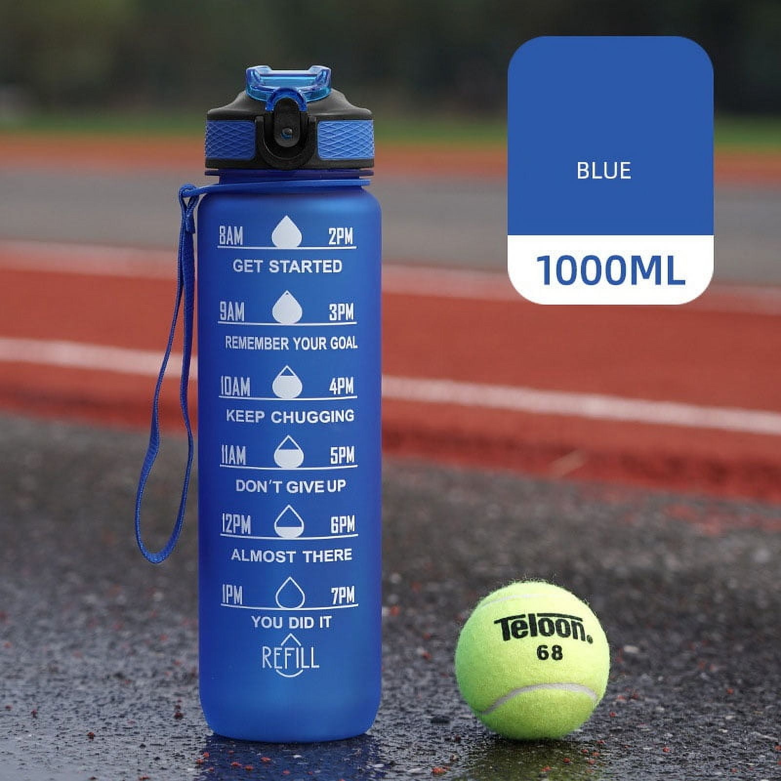 32oz 1000ML Leakproof BPA Free Water Bottle with Motivational Time ...