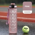 thumbnail image 1 of 32oz 1000ML Leakproof BPA Free Water Bottle with Motivational Time Marker to Ensure You Drink Enough Water Daily for Fitness, Gym and Outdoor Sports, 1 of 16