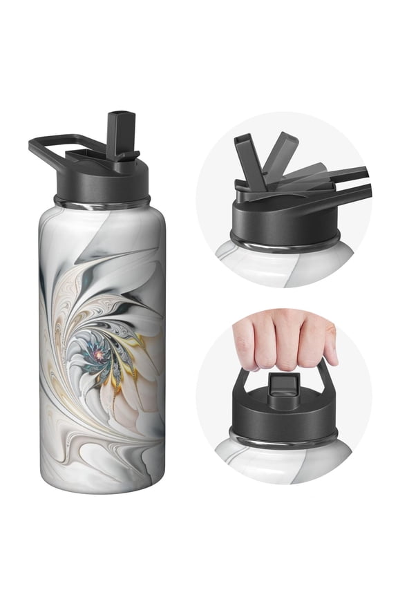 32oz Active Lifestyle Elite Holiday gifts Themed Water Bottle Triple Walled Insulated Stainless Steel With Straw