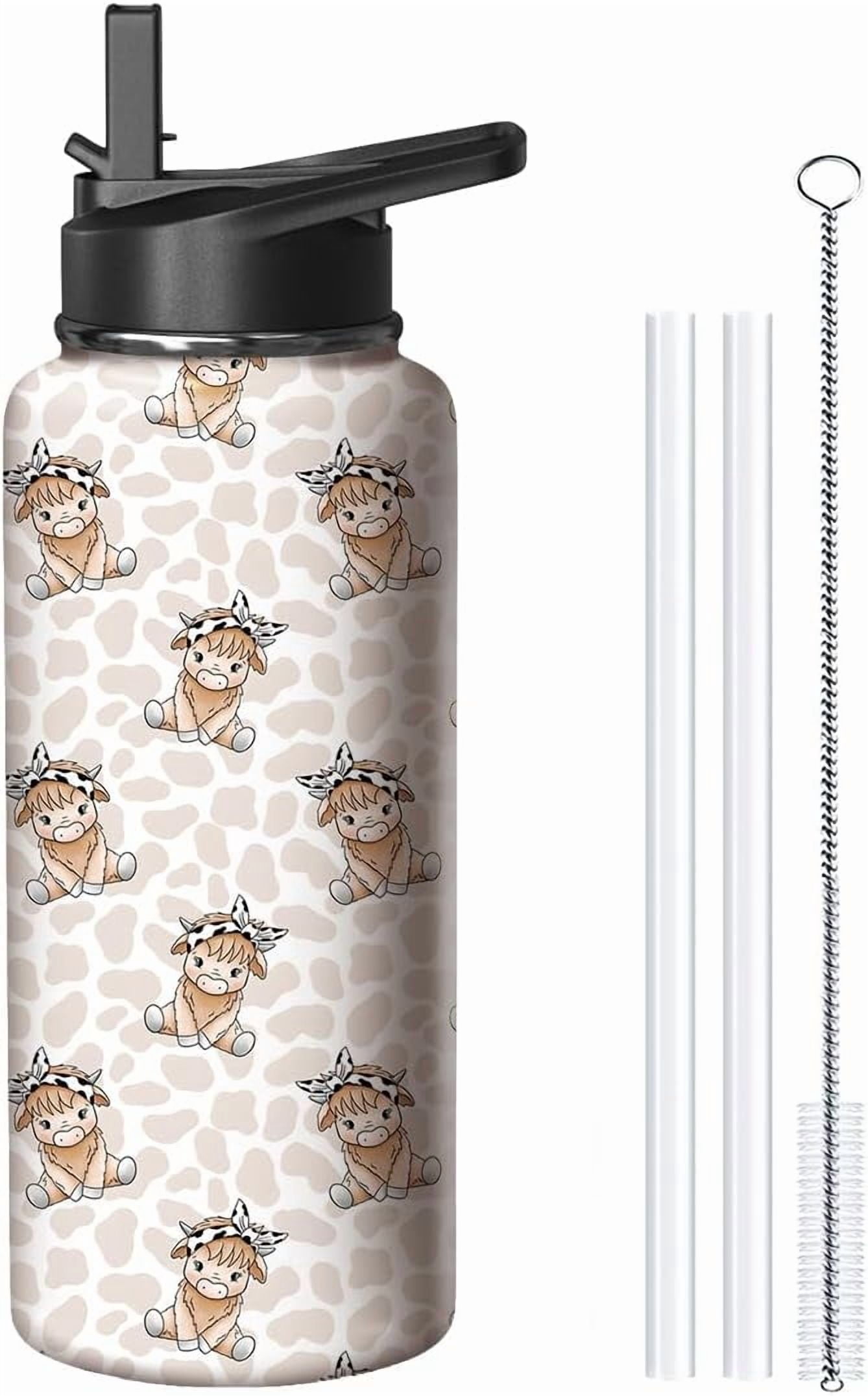 32oz Cat-Themed Insulated Water Bottle with Handle & Flip Straw, Stainless  Steel Travel Tumbler for Sports Travel Coffee, Holiday Gifts for Women - ...
