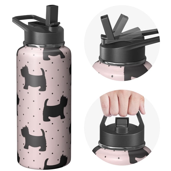 32oz Dog Water Bottle for Backpacking Camping Sports Vacuum Insulated Stainless Steel Leak Proof Hot Cold