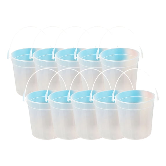 32oz Drink Buckets With Lids Handles Snowflake Design Cookie Snack Container For Summer Pool Party Supplies