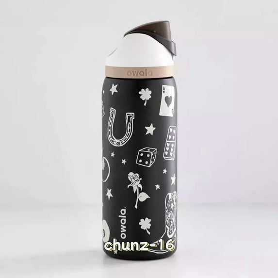 32oz Floral Stainless Steel Vacuum Flask with Straw, Drink Cup for Home Office School, Drinkware, Back to School-a