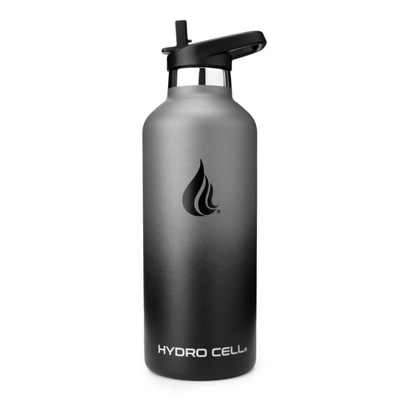32oz (Fluid Ounces) Standard Mouth Hydro Cell Stainless Steel Water Bottle Graphite/Black