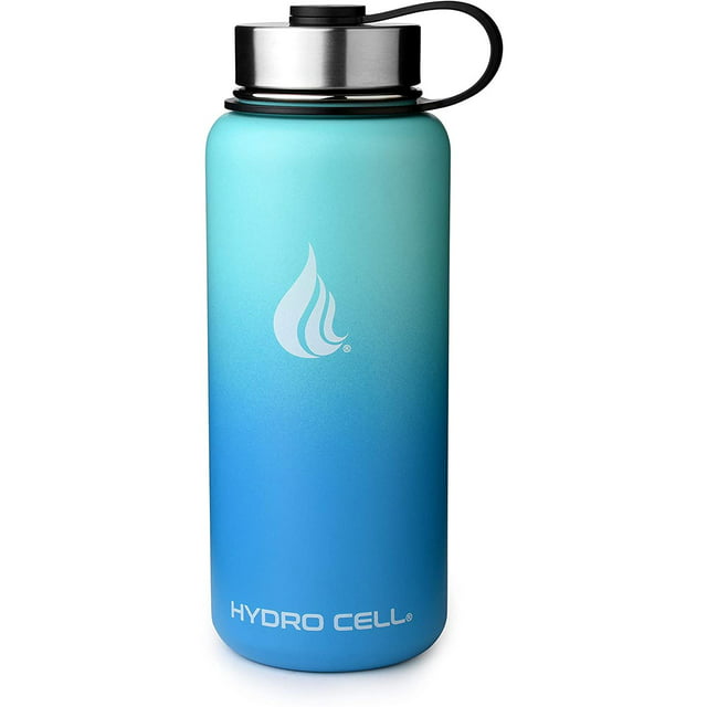 32oz (Fluid Ounces) Wide Mouth Hydro Cell Stainless Steel Water Bottle Teal/Blue
