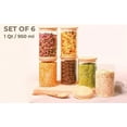 thumbnail image 1 of 32oz Glass Storage Containers with Lids, Glass Jars with Lids, Clear Food Storage Jar, Round Glass Canister Set of 6, Pantry Organizers and Storage for Cookie Pasta Flour Rice Tea Coffee Bean, 1 of 10