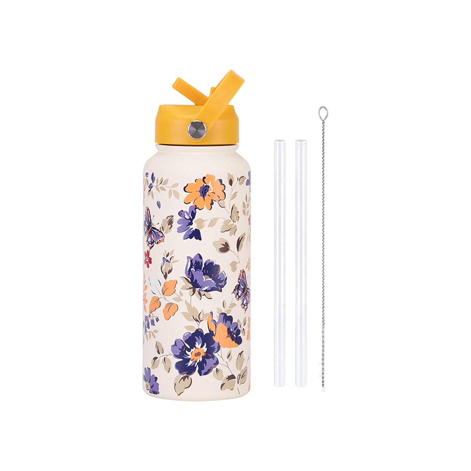 32oz Large Capacity Kids Insulated Water Bottle with Straw Lid Stainless Steel Kid Cup Travel Tumbler Double Wall Vacuum Leak Proof Portable Toddler Water Bottle