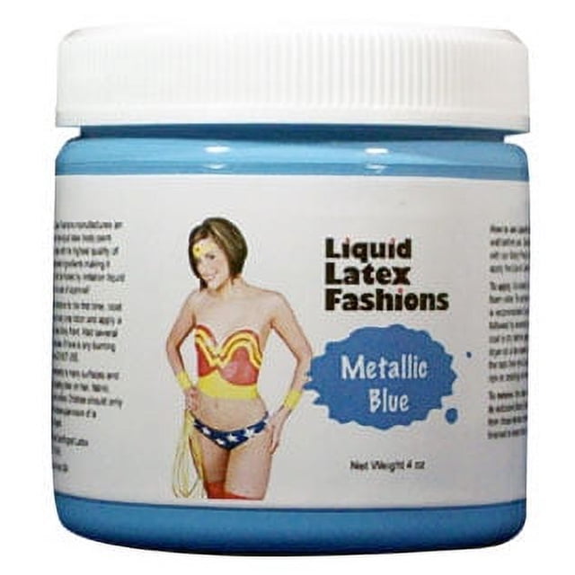32oz Metallic Blue Liquid Latex *Ammonia Free* Body Paint