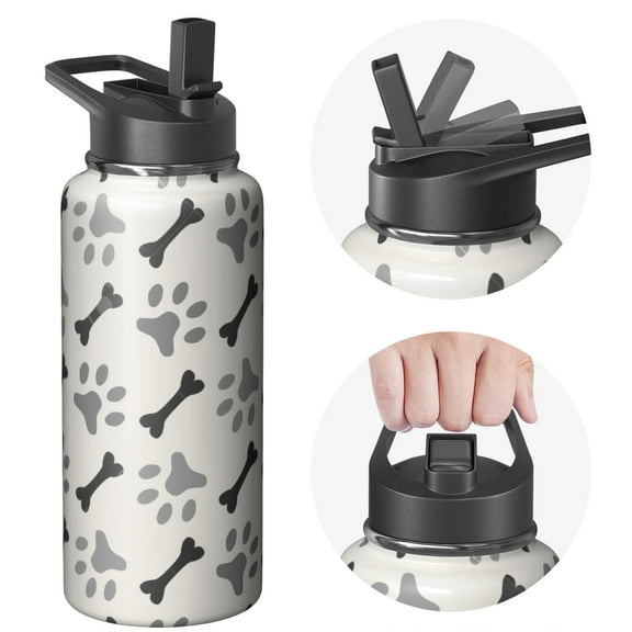 32oz Mountain Ready Dog Water Bottle for Dog Lovers Camping Hiking Vacuum Insulated Stainless Steel Leak Proof