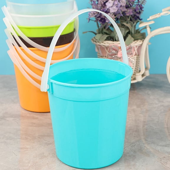 32oz Plastic Drink Bucket, Reusable Cocktail Container, Portable Party Cup, Multi-Use Snack Bucket, For Pool Parties & Picnics-Blue