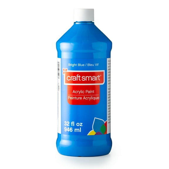 32oz. Pool Blue Acrylic Paint by Craft Smart - Fast Drying Paint for Drawing - Painting - Art & Crafts Supplies - 1 Pack