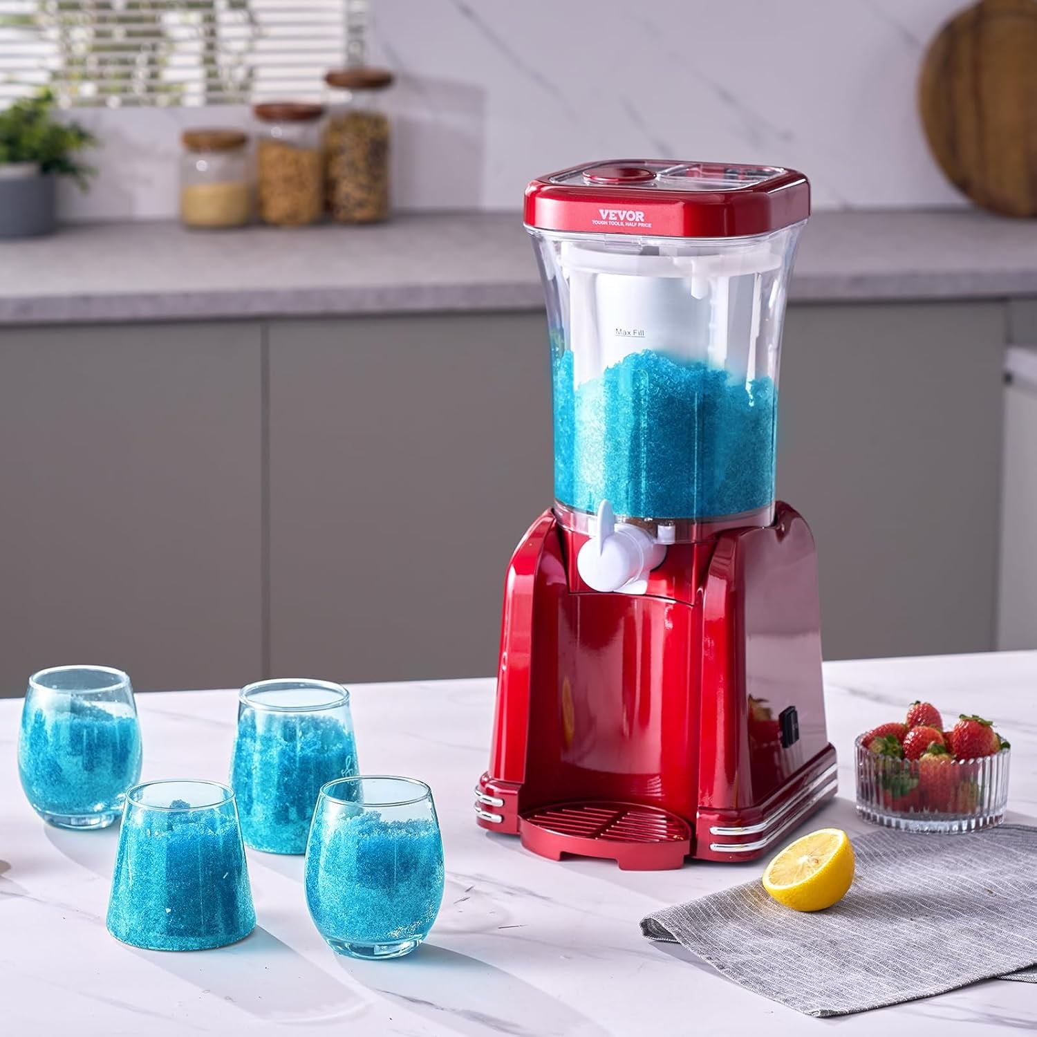 32oz Slushie  for Home,   Drink Maker with  Materials, Red